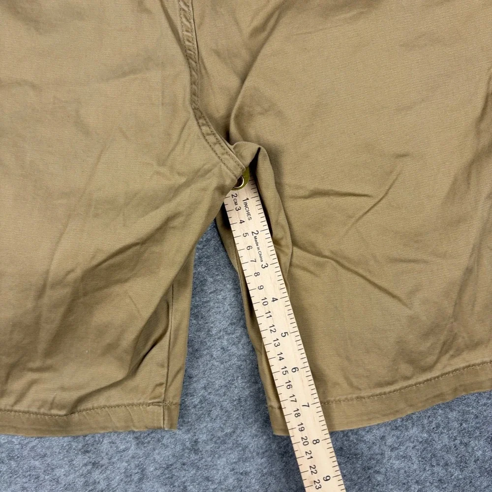 Wrangler Ultra Flex Shorts Mens M Tan Chino Drawstring Adult Casual Outdoors